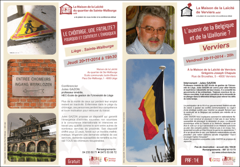 Jules Gazon, conférences nov. 2014